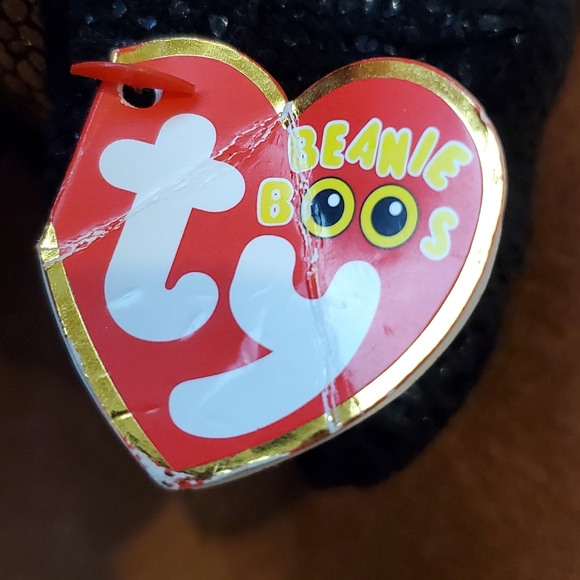 8 inch TY Grindal Dragon Black Gold Red Stuffed Animal Plush Toy - Picture 9 of 11